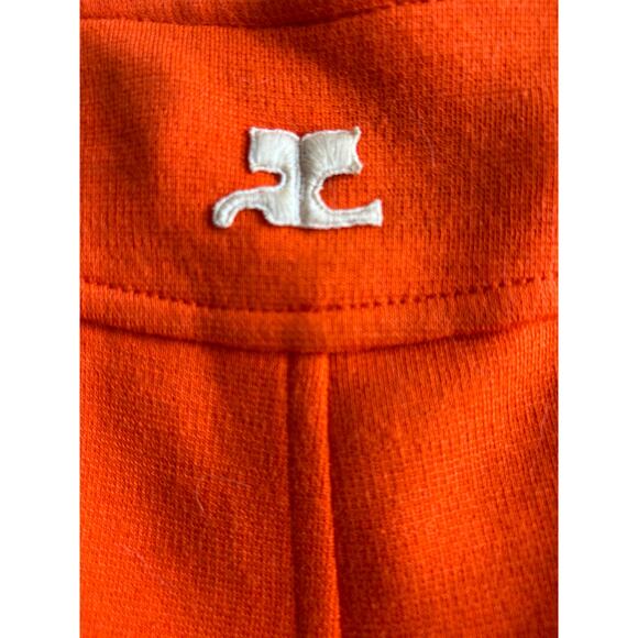 Vintage 1970's Courreges Hyperbole Mini Wrap Skirt Orange Red size S - Picture 2 of 9